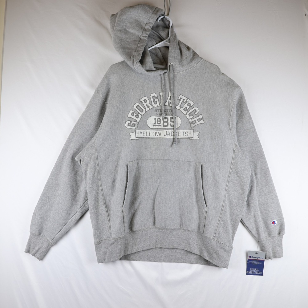 Georgia Tech Yellow Jackets Hoodie Mens Large NCAA Football Pullover Champion